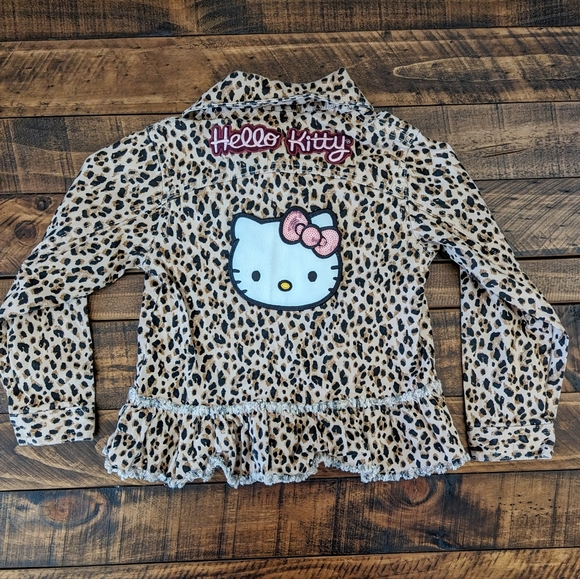 Hello Kitty | Jackets & Coats | Hello Kitty Leopard Print Jacket Bling ...